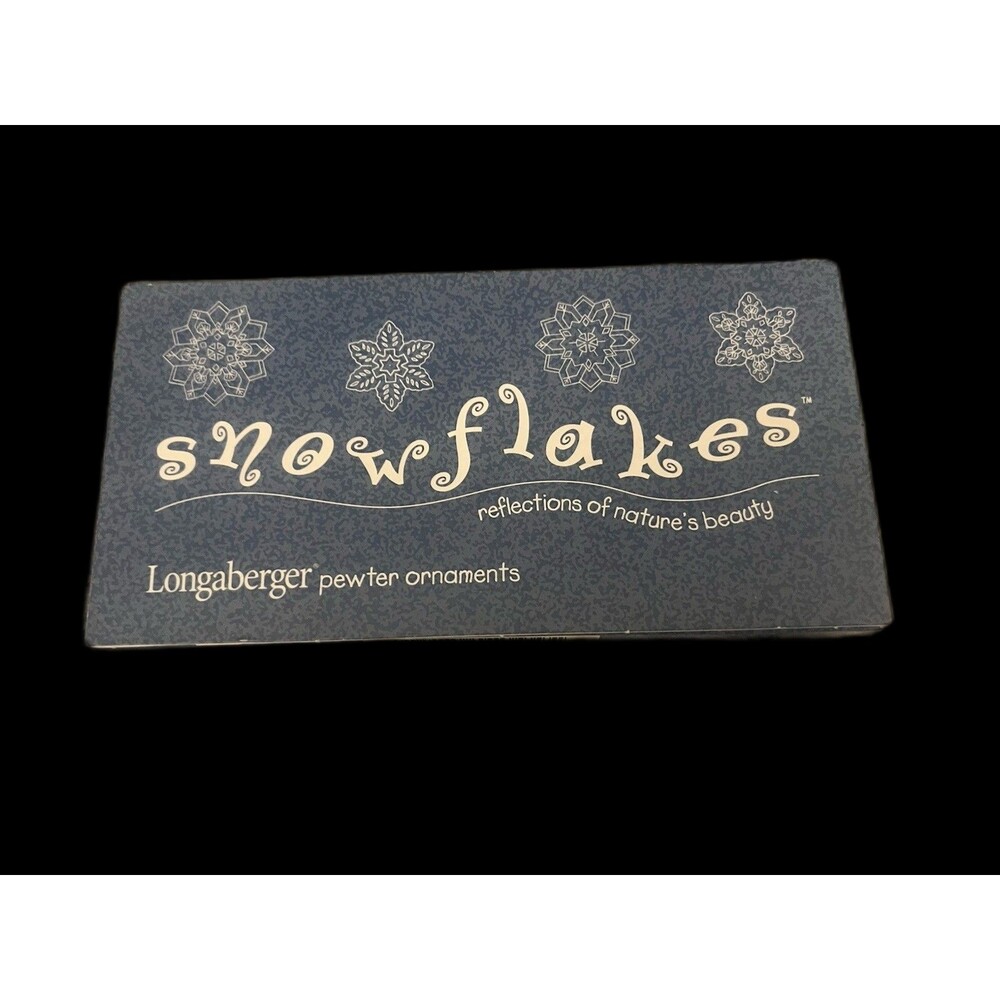 LONGABERGER Snowflakes 2000 Pewter Christmas Ornaments Set